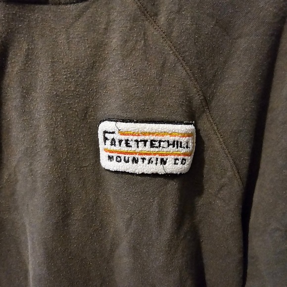 Fayettchill Mountain Co. Olive Green Hoodie Pullover Made in USA Mens L - Picture 3 of 7